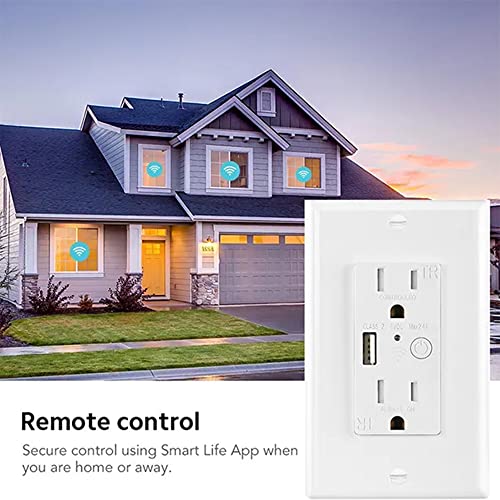 Prakiti Smart Zigbee Wall outlet with USB | One Controlled | One Always On | Compatibile with Google Assistant and Alexa (USB C + USB A) by Prakiti Smart - Image 4