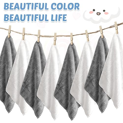 Mixweer 40 Pack Baby Burp Cloths Bulk 20x10 Inch Absorbent Muslin Burp Cloths Microfiber Baby Washcloths for Burp Rags Burping Cloths for Newborn Infant Toddler Bath Essentials (Light Gray, Beige)4