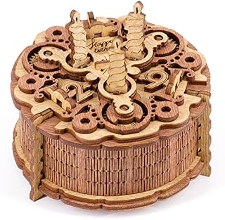iDventure Puzzle Happy Birthday. Spersonalizowany prezent urodzinowy. Mechaniczna skrzynia skarbów. Pokój Escape Gra 3D Drewniane puzzle dla dorosłych i pudełko z puzzlami dla dzieci