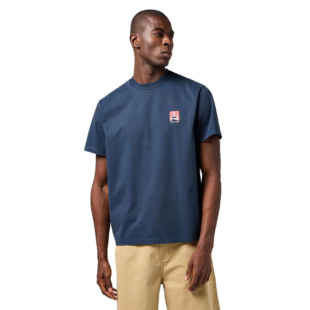 Wrangler Men's CJ Graphic Tee T-Shirt, Dark Navy, L