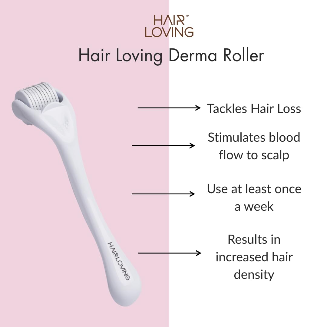 Hair Loving Derma Roller for Hair Growth, 0.5 mm Microneedle Scalp Roller, Stimulates Circulation & Stem Cell Activation - Image 2