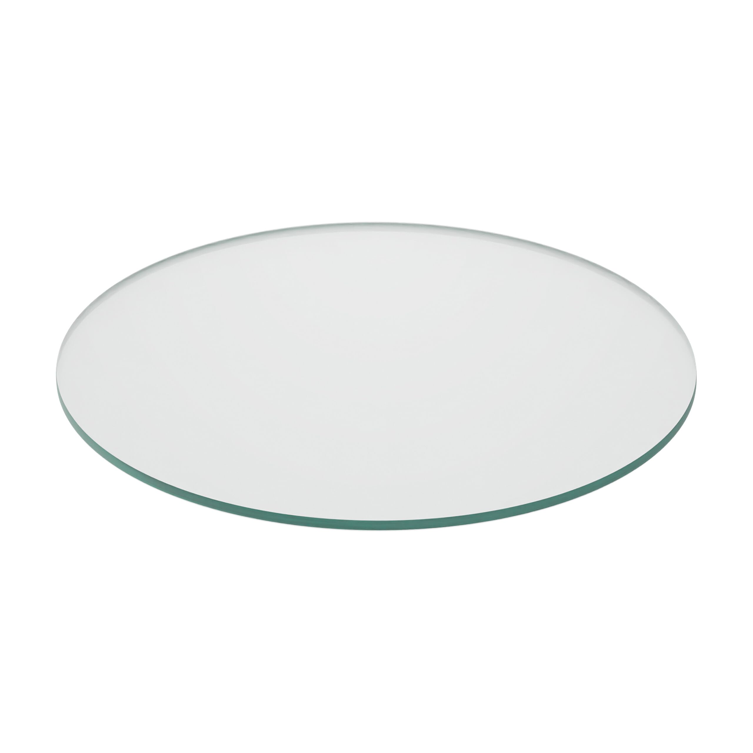Relaxdays Glass Top, 8mm Thick, Tempered ESG, Safety Screen for Table & Fireplace, Fireproof, Round, Ø 40cm, Transparent