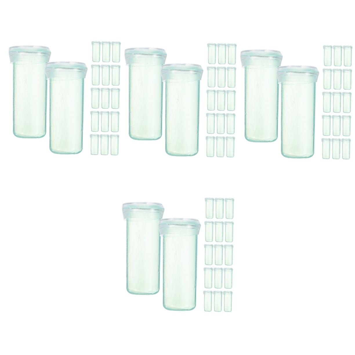 Tube fleuri plastique de maintien en eau pour tige de fleur Alipis lot de 4