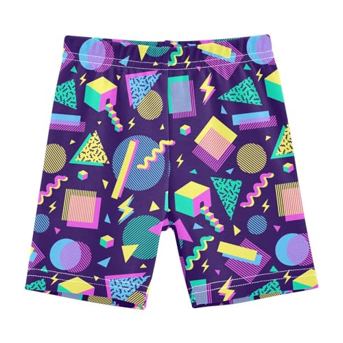 JHKKU Girls Retro 80s 90s Shorts Cotton Cartwheel Bike Kids Biker Under Dress Dance Short Girl Clothes 8Y