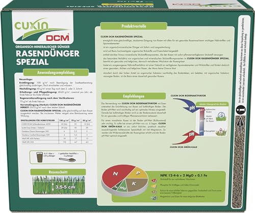 Cuxin DCM Rasendünger Spezial Langzeit – 3 kg für 75 qm