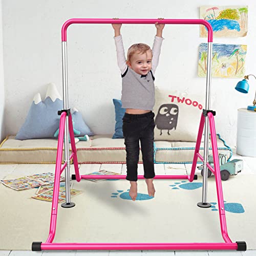 Tepemccu Expandable Gymnastics Bars,Adjustable Height Gymnastic Horizontal Bars,Junior Training Bar Children Folding Training Monkey Bars For Kids #TOP5