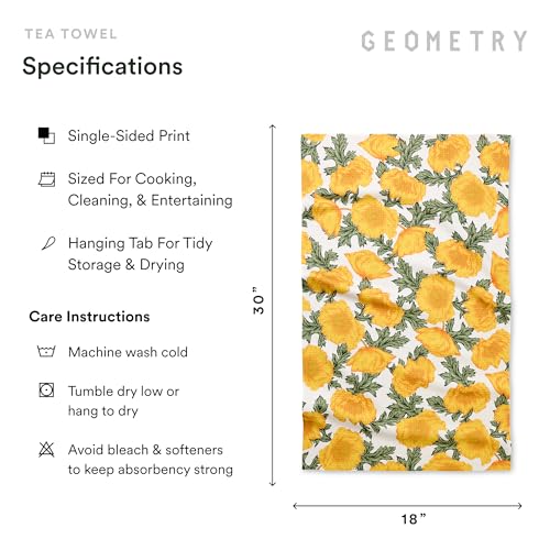 GEOMETRY Tea Towels – Spring & Summer Collection – Quick-Dry, Ultra-Absorbent, Reusable Microfiber Kitchen Towels for Drying & Cleaning - Field of Gold - 1 Pack — view 6