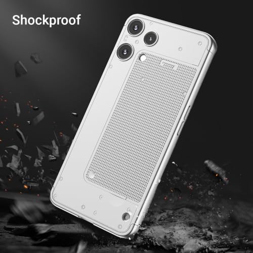 Image of Kapa Double Dip Full 360 Protection Back Case Cover for Nothing Phone 3A LITE (Silver)