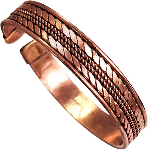 Copper Bracelet For Men & Women - Arthritis Pain Relief for Hands - Copper Jewelry Made From High Gauge Pure Copper (Chain Healer, 1 Piece)
