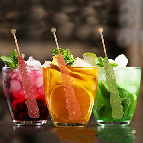 Extra Large Rock Candy Sticks: 12 Pink Cherry Lollipop - Individually Wrapped - Crystal Rock Candy Sticks For Party Favors, Candy Buffet, Birthdays, Weddings, Receptions, Bridal And Girl Baby Shower #TOP7