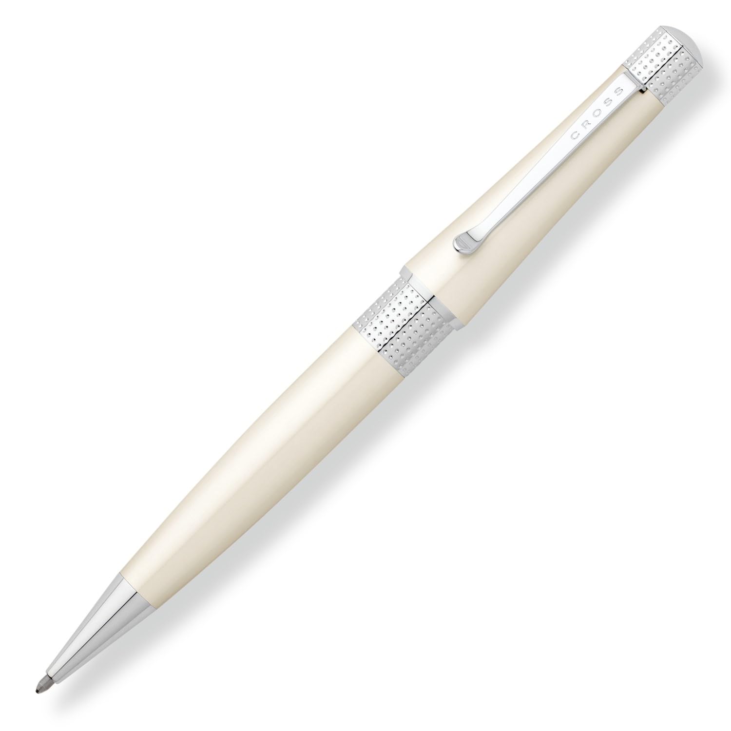 Cross Beverly Refillable Ballpoint Pen, Medium Ballpen, Includes Premium Gift Box - Pearlescent White Lacquer