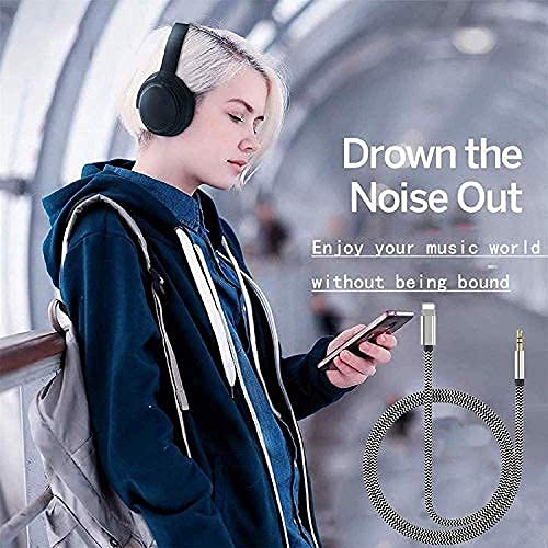 Aux Cord for iPhone, Apple MFi Certified 2Pack Lightning to 3.5mm Aux Cable for Car Compatible with iPhone 14 13 12 11 XS XR X 8 7 6 iPad iPod for Car Home Stereo Headphone Speaker, 3.3FT Silver