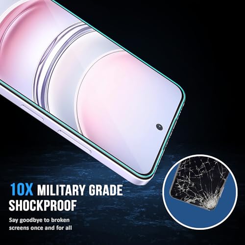 Image of ArmourPro Military Grade Gorilla Tempered Glass Compatible For Realme Narzo 80 Lite, P3x and Realme 14X (6.67 Inch) With Easy Installation Kit | Edge-To-Edge Protector Coverage | Black, Pack of 2