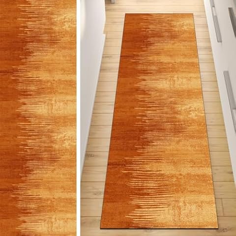Non-Slip Orange Carpet Runner for Home Cover