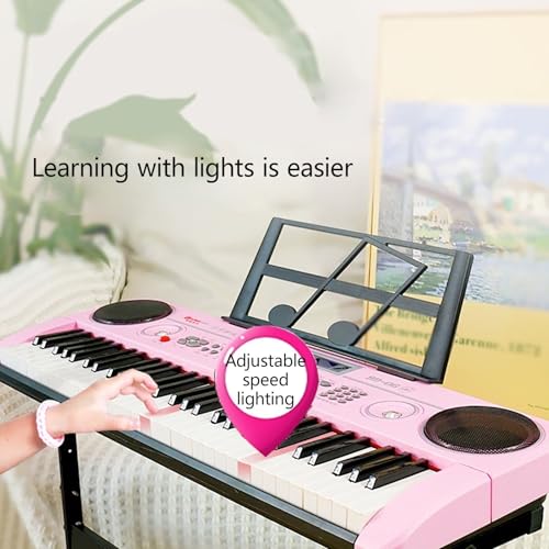 YAOHY Pratique De Piano Numérique De Musique pour Enfants, Instrument De Jeu À 61 Touches pour Débutants Clavier Piano Électrique(Black,7-Piece Set_B) - Les Beatles, Paul McCartney, John Lennon, RIngo Starr, George Harrison YAOHY Pratique De Piano Numérique De Musique pour Enfants, Instrument De Jeu À 61 Touches pour Débutants Clavier Piano Électrique(Black,7-Piece Set_B) – Image 4