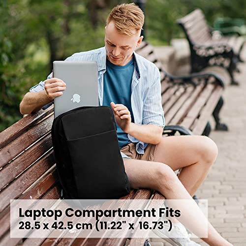 Nordace Bergen Smart Backpack for Men & Women with USB Charging Port, Water Resistant - 15.6 Inch Laptop Backpack for Everyday, Travel, and Work (Black)4