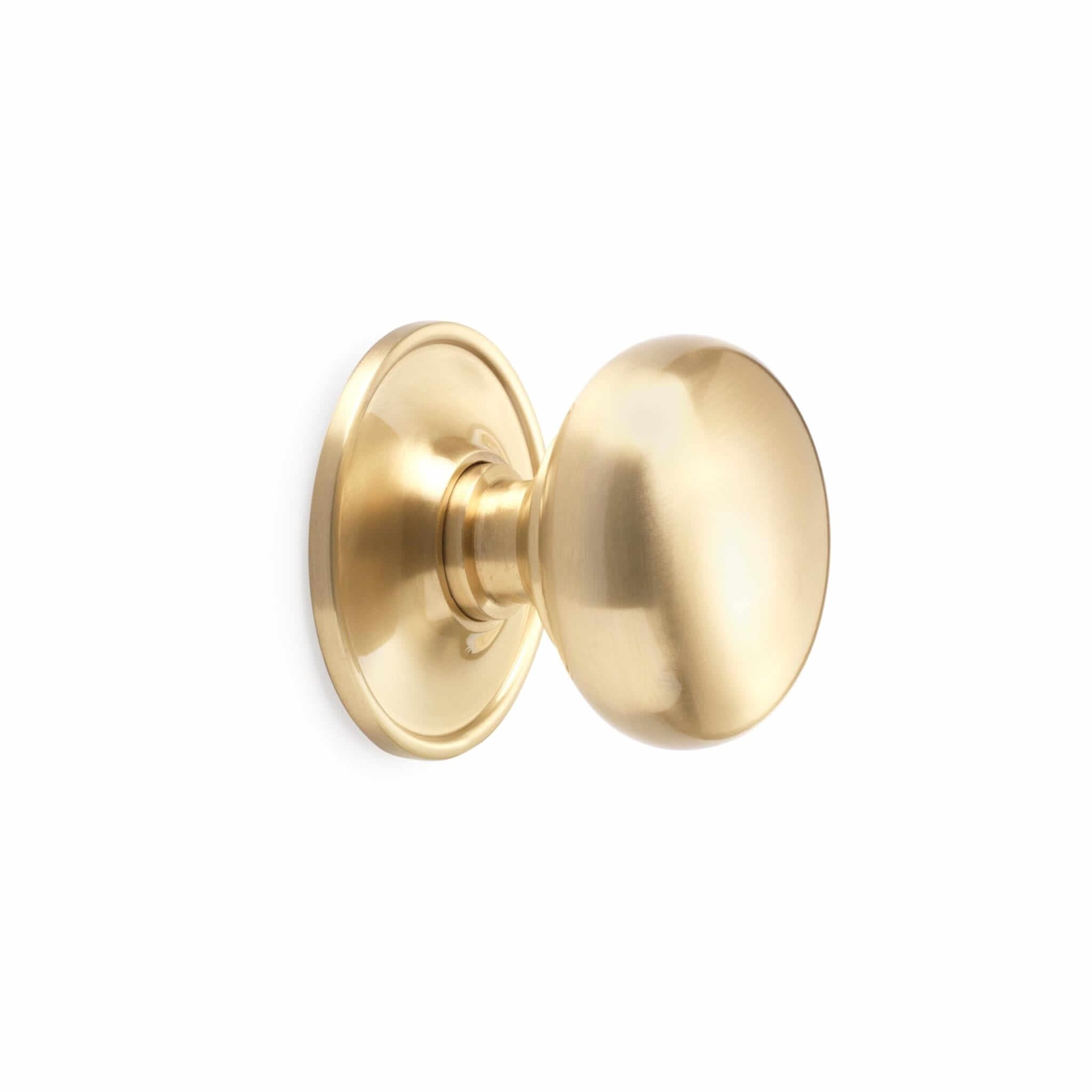 Ab Hardware Satin Brass Plain Cottage Centre Door Knob 70Mm Solid Brass Decorative Pull