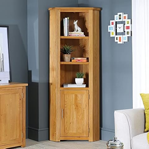 London Oak Corner Display Cabinet by The Furniture Market Cover