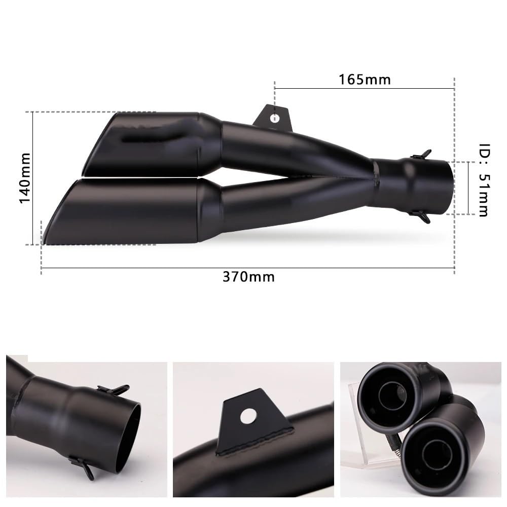 tłumik wychowej wydech Do Ninja Do Z900 400 | Zmodyfikowana rura wydechowa motocykla Tłumik motocyklowy 51/61 mm(TYPE-A)