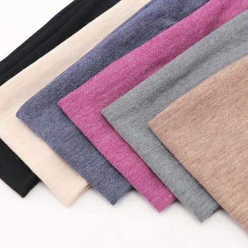 Image of DRESHOW 6 PCS Adjustable Headbands for Women Knotted Headbands Elastic Non-Slip Fashion Hair Bands for Workout Sports Running Yoga