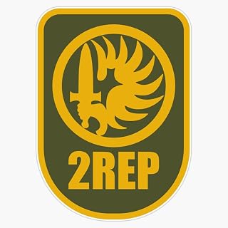 Foreign Legion 2 Rep Patch Window Bumper Sticker Decal 5"