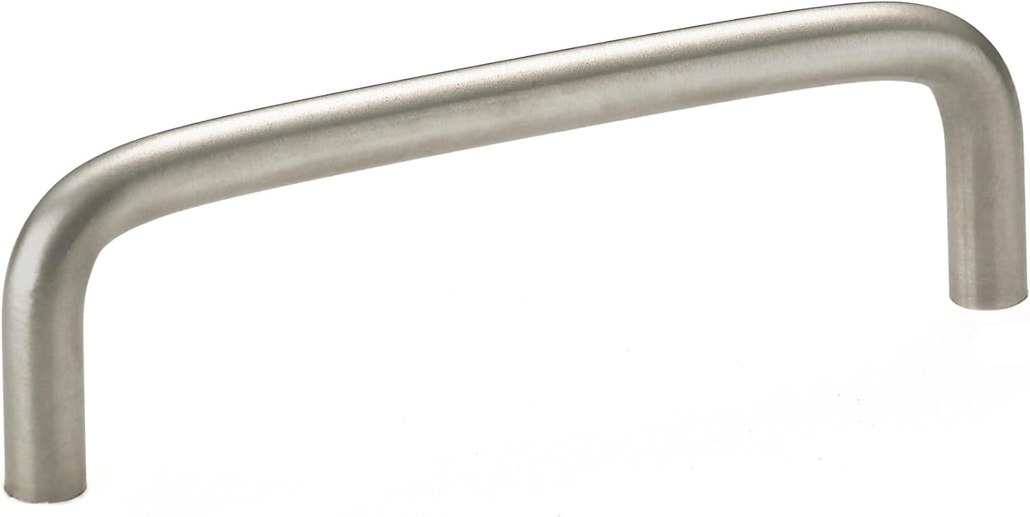 Richelieu Hardware BP221170 Livingston Collection 4-inch (102 mm) Center-to-Center Stainless Steel Functional Cabinet and Drawer Pull Handle for Kitchen, Bathroom, and Furniture