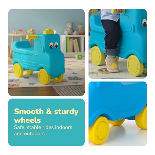 Image of Lifelong Cuppy Toony Truck Push Car Truck Rideon for Kids 1-4 Yrs|BIS Certified,Non Electrical Push Ride for Toddlers|No Assembly Required, Smooth Wheels&Easy-Grip for Indoor Outdoor,Plastic (LLCTT01)