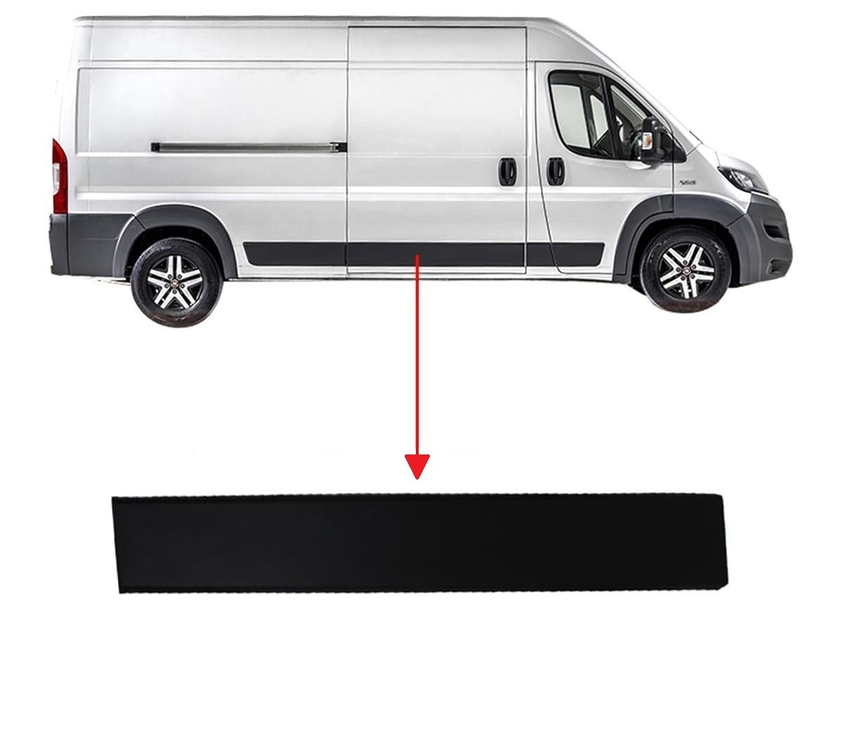 Modanatura laterale destra a clip Porta DX Fiat Ducato