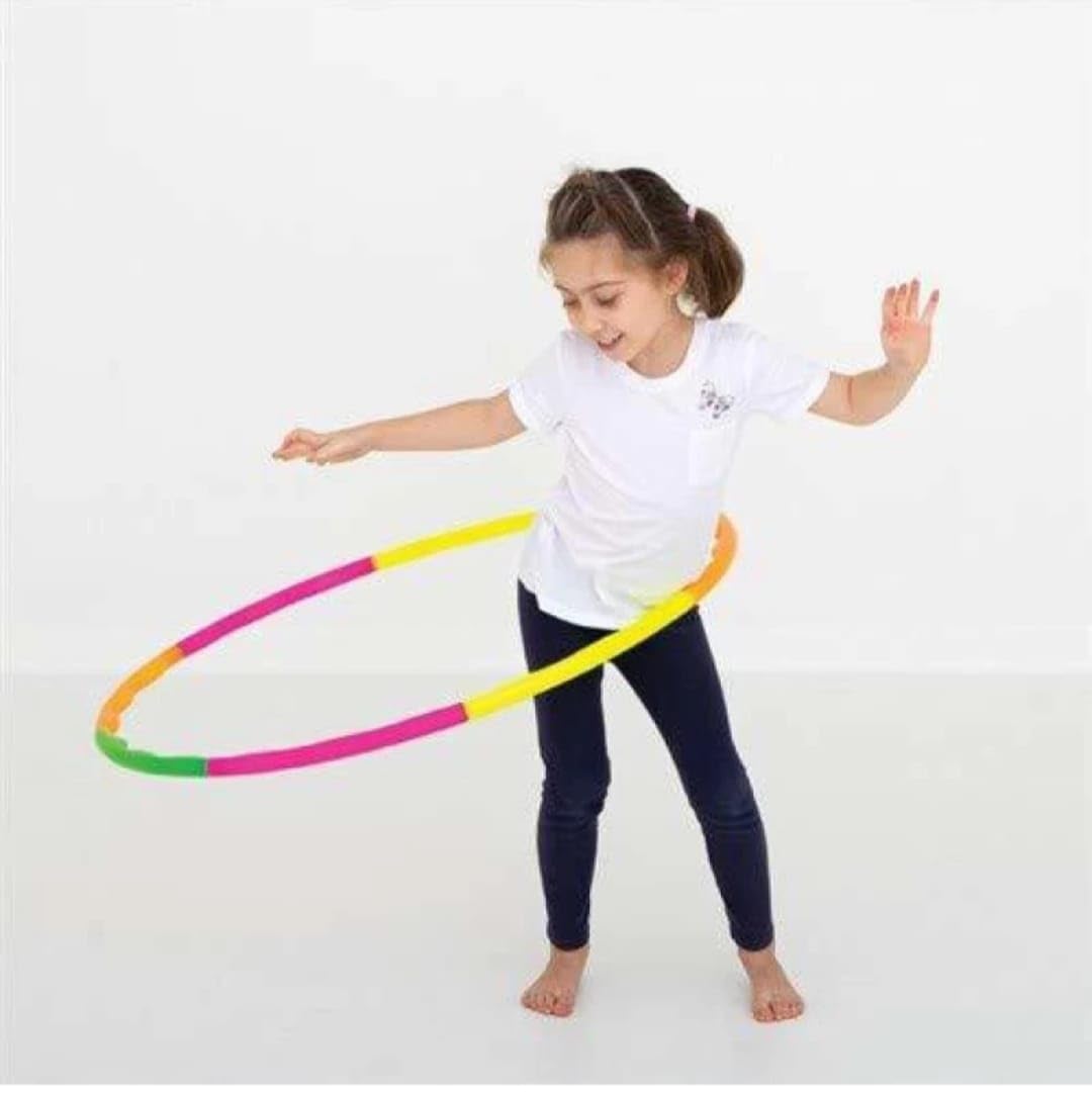 Little toys Hula Hoop for Adults & Kids, Inter-Lockable 6 Pieces Exercise & Fitness Hula Hoop, Detachable Multicolor Hoola Hoop for Kids Above 3 Years