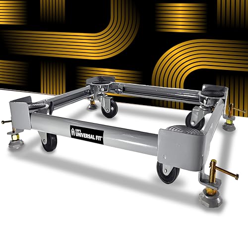 Universal Washing Machine Trolley for 6kg 6.5kg 7kg 8kg & 9kg Fully Automatic Top & Front Loads, Dishwashers & Fridges - 100% Heavy Duty Metal Stand...