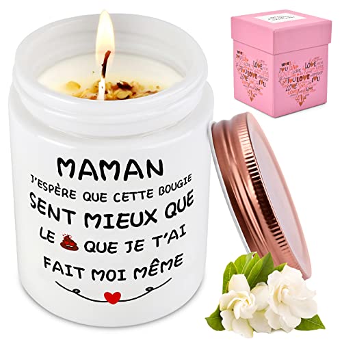 Cadeau Maman Bougie parfumées Idée Cadeau Femme Maman Bougie d'Aromathérapie à la Cire de Soja Coffret Cadeau Drole Femme Cadeau Fête des mères Noël Cadeau Anniversaire Cover