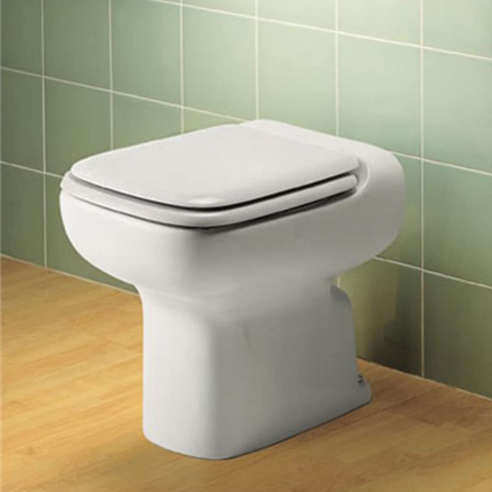 Coprivaso wc water sedile Conca Ideal Standard, modello Compatibile Dedicato, cerniere metallo cromo (Bianco Ideal Standard)