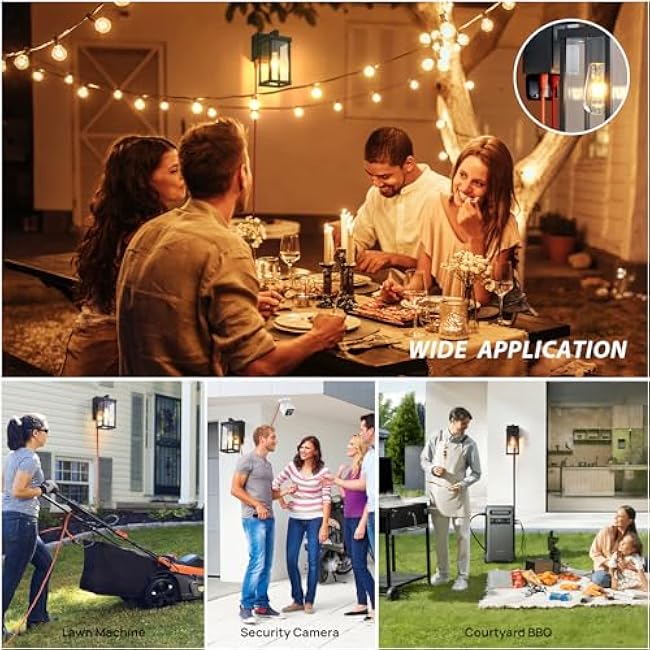 Dusk to Dawn Porch Lights with GFCI Outlets Waterproof Outdoor Wall Lights Exterior Lighting Fixtures Modern Outside Lights Wall Mount for House Patio Garage,Black,11.8''H,1PC