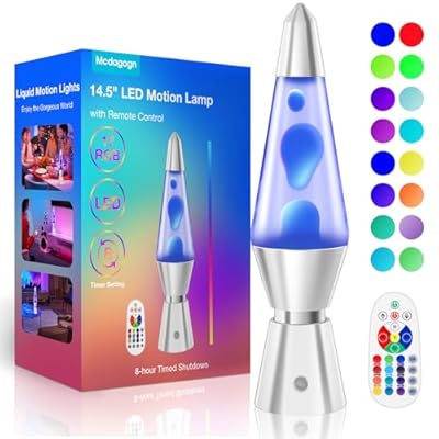17 Colors Changing LED Liquid Motion Lamps with Remote - 14.5 Inch Liquid Night Light for Kids Adults, Relaxing Ambient Lighting for Home Décor, Valentine's Day Party Christmas Gifts for Women Men