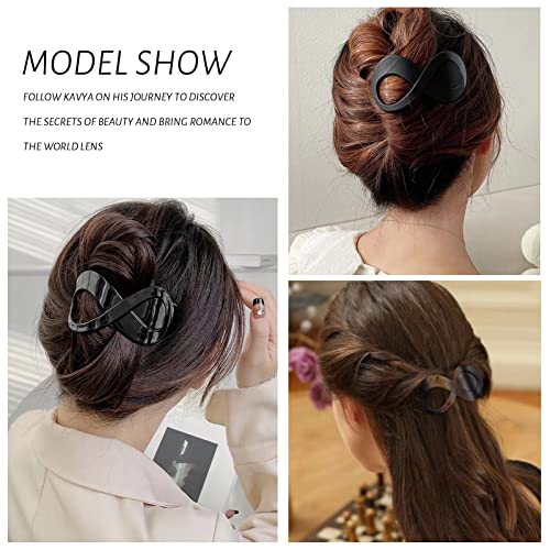 Kavya 5 Pcs Hair Claw Clip Hair Clips for Thick Hair Women Non-Slip Hair Claws Large Hair Clip - Image 4