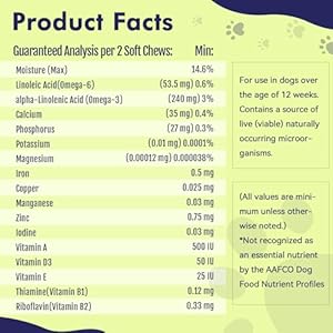 Multivitamin Treats for Canine  Glucosamine Chondroitin for Joint Help + Digestive Enzymes  Probiotics  Grain Free Canine Vitamin for Pores and Skin  Coat + Immune Well Being  60ct  Cucciolini Doodles Multivitamin treats for canine  glucosamine chondroitin for joint help + digestive enzymes  probiotics  grain free canine vitamin for pores and skin  coat + immune well being  60ct   cucciolini doodles