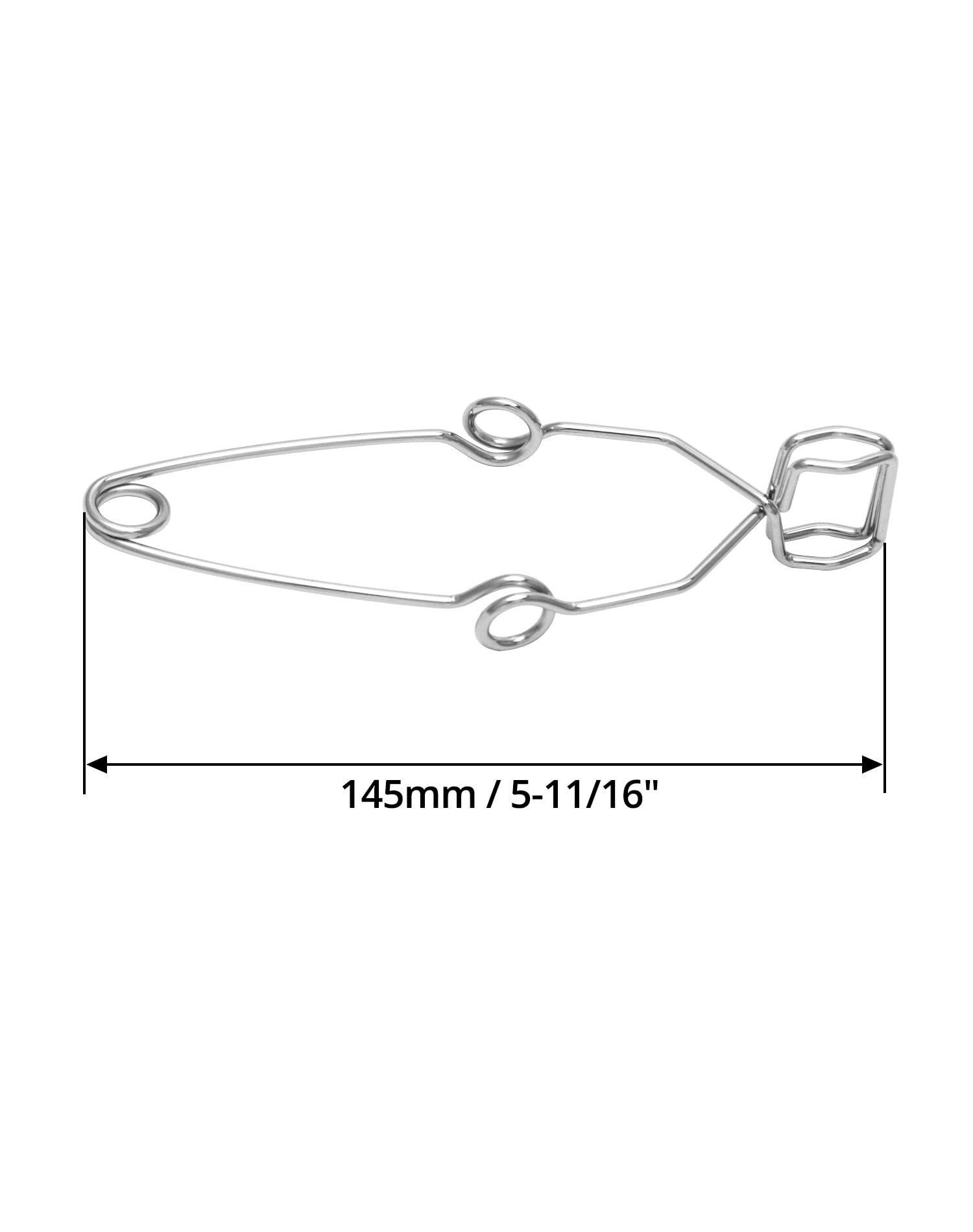 QWORK Lab Test Tube Clamp, 10 Pcs Chrome-Plated Spring Test Tube Clip with Finger Grip, 14.5cm(5-11/16in) Experiment Testing Holder Tool — Amazon image 6