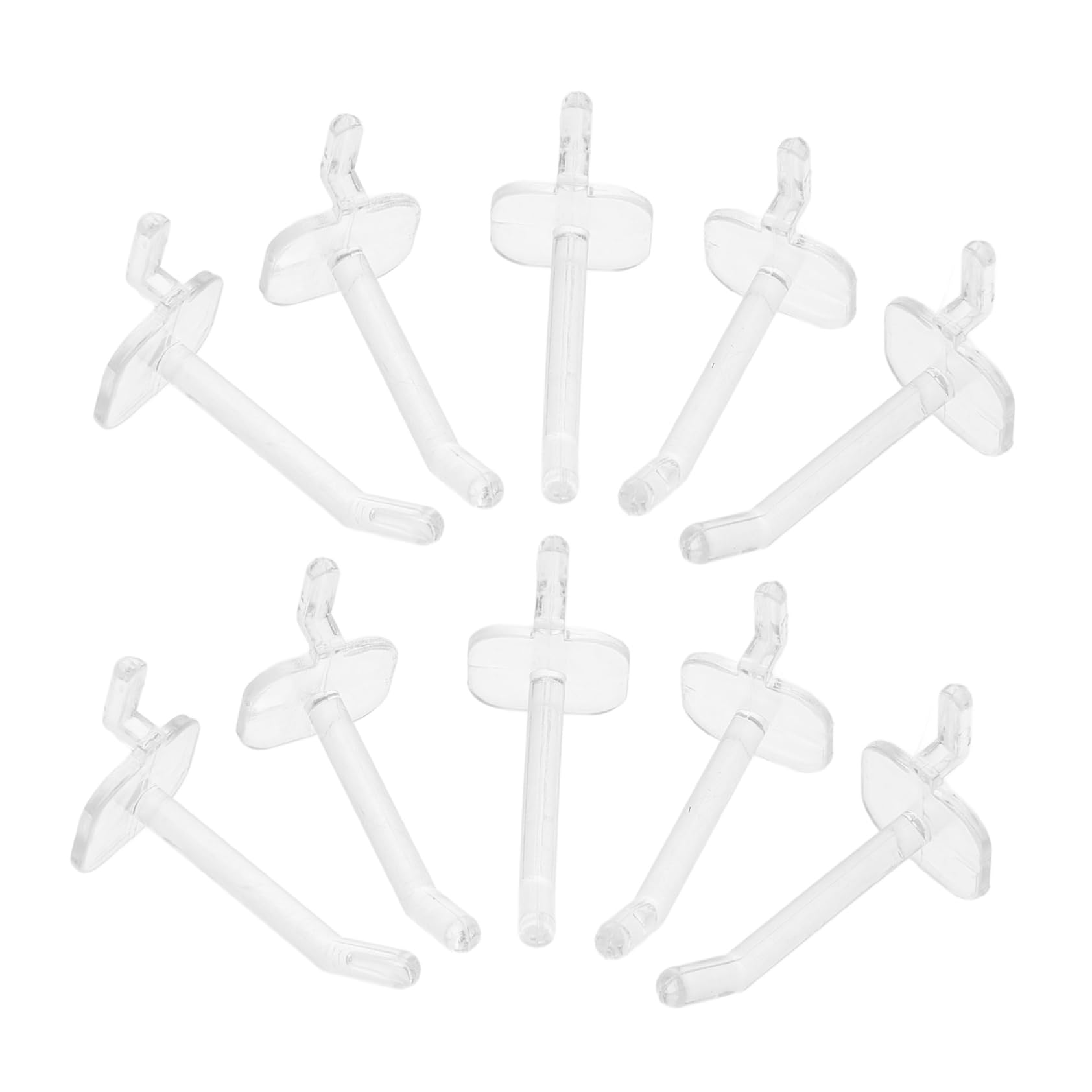 PRETYZOOM Organize Your Space 50pcs Plastic Pegboard Hooks Display Hooks for Tool Storage