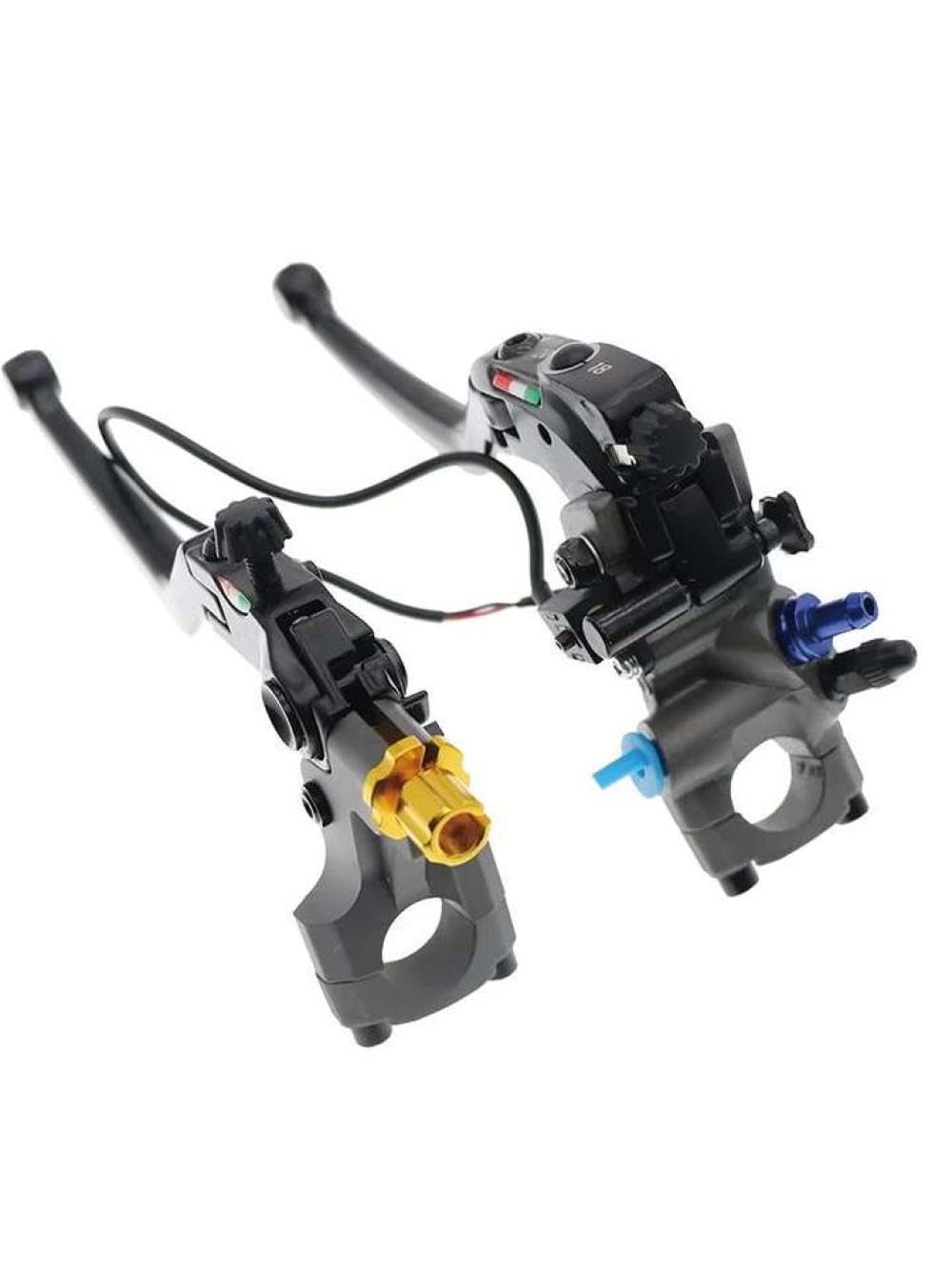 NBpsfpCqa Universal Motorcycle Hydraulic Brake Clutch Lever Set Adjustable Direct Push Pump Compatible with Most