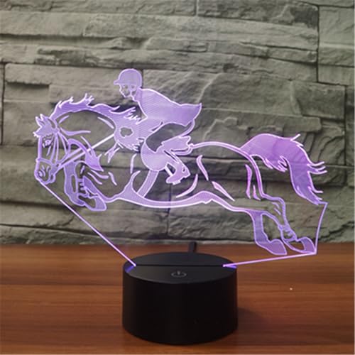 Lámpara de Mesa de Noche 3D Ilusión con Control Remoto USB LED miniatura 3
