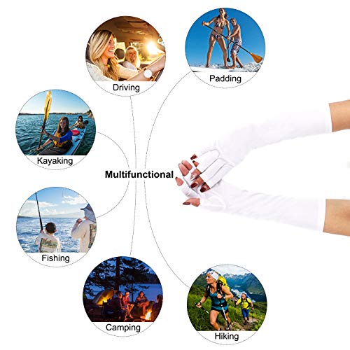 AORAEM Gloves for Gel Manicure,Fingerless Manicure Long Gloves Nail Art Tool for Women (Long) - Thumbnail 6