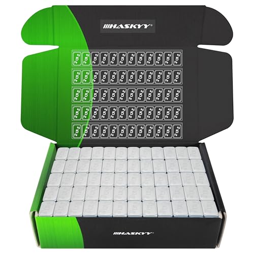 HASKYY 50 Klebegewichte Auswuchtgewichte Stahlgewichte 50x Kleberiegel aus Stahl 12x5g für Alufelgen selbstklebend verzinkt & kunststoffbeschichtet