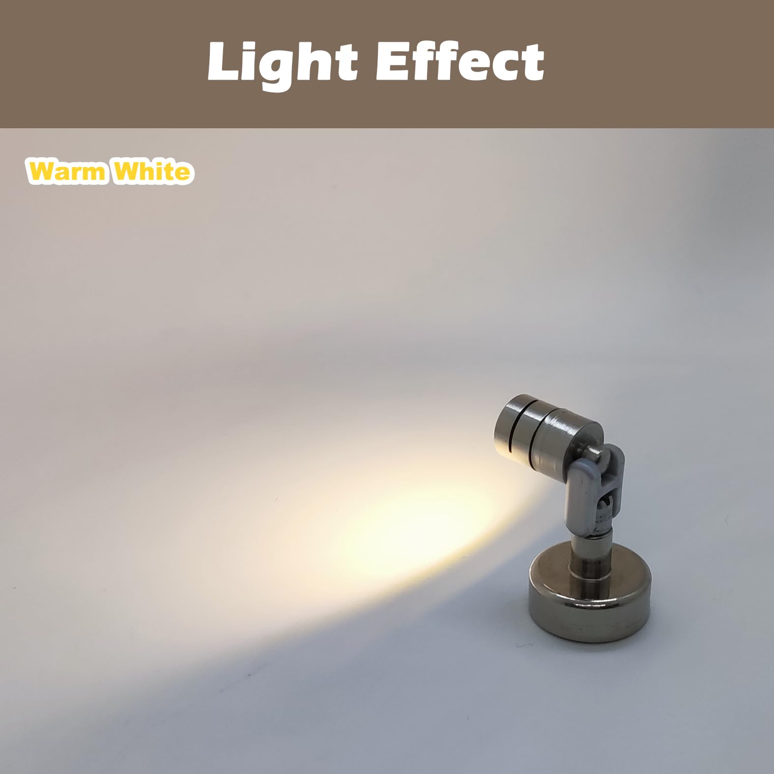 Suzeyar Lampe LED Métal Miniature, Petites Lampes Spot avec Base Magnétique, Lampes LED Fonctionnant sur Batterie, Lampe Spot Miniature Sans Fil pour Peinture d'Art, Vitrine de Bijoux, Artisanat DIY