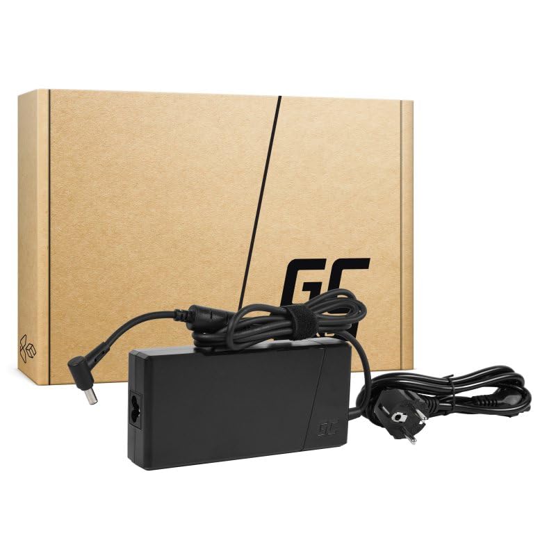 Green Cell Alimentatore per laptop Asus ROG Strix G531GU con cavo di alimentazione (19.5V 11.8A 230W), Connettore rotondo con pin (6.0 * 3.7mm), Colore: nero, Lunghezza oltre 2m