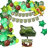  Decoración de fiesta de cumpleaños para niños, juego de guirnalda de globos de fiesta de camuflaje con temática militar de feliz cumpleaños y globos de azabache de combate, regalo colgante, decoración