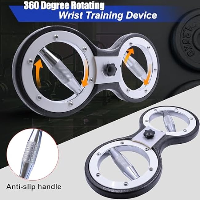 Rotator Machine Arm Workout with Wrist Gloves,12 Pounds Rotator Burn Machine for Men and Women,Arm Exercise Equipment with Adjustable Resistance,Grip Strengthener for Forearm Trainer