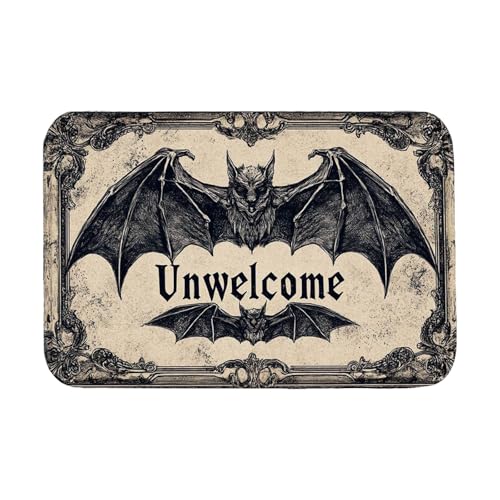 2026 Teppich Stil Fußmatten Für Den Hauseingang Flur Schmutz Halloween Fledermaus Dekorative Türmatten Badezimmer Fußmatten (A, One Size)