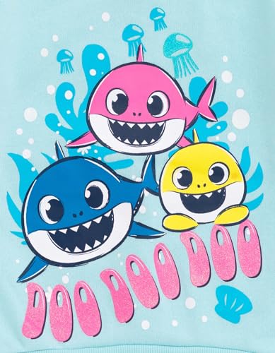 Pinkfong Baby Shark Pullover Fleece Sweatshirt and Pants Outfit Set Infant to Toddler Sizes (12 Months - 5T)4