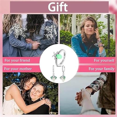 Firefly Ring Glow in the Dark, Glow in the Dark Firefly Ring, Stackable Rings for Women4