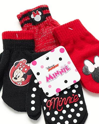 Disney Girls 4 Pack Gloves or Mittens : Minnie Mouse, Size Age 2-4, Red - image 6